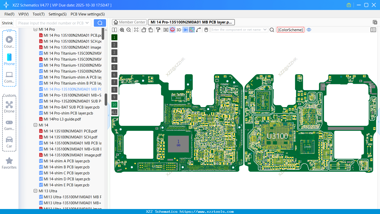 Xiaomi MI 14 Pro-135100N2M0A01 MB PCB Layer